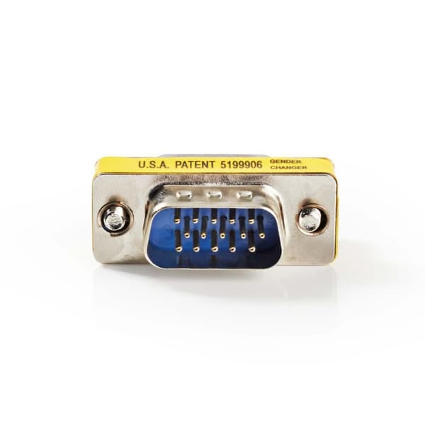 Nedis VGA-adapter | VGA Han | VGA Han | Nikkel belagt | Rett | Metall | Metall | Plastpose