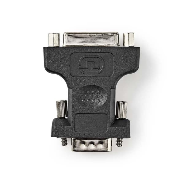 Nedis VGA-adapter | VGA Hane | DVI-I 24+5-Pin Hona | Nickelplaterad | Rak | ABS / Metall | Svart | Blister