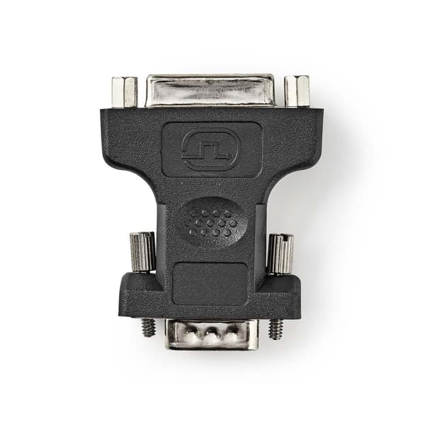 Nedis VGA-adapter | VGA Hane | DVI-I 24+5-Pin Hona | Nickelplaterad | Rak | ABS / Metall | Svart | Blister