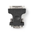 Miniatyrbild 1 av 6: Nedis VGA-adapter | VGA Hane | DVI-I 24+5-Pin Hona | Nickelplaterad | Rak | ABS / Metall | Svart | Blister