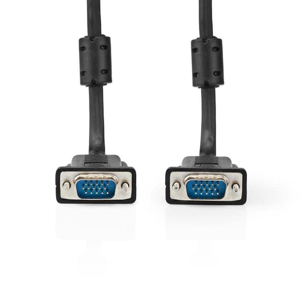Nedis VGA-kabel | VGA Han | VGA Han | Nikkelplateret | Maksimal opløsning: 1024x768 | 3.00 m | Runde | ABS | Sort | Box