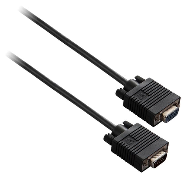 V7 - VGA-forlængerkabel - HD-15 (M) til HD-15 (W) - 3 m - Sort