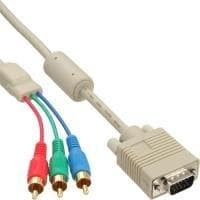 InLine kabel HD 15 stik - 3x RCA stik (RGB, YUV) 2,0 m (17202)