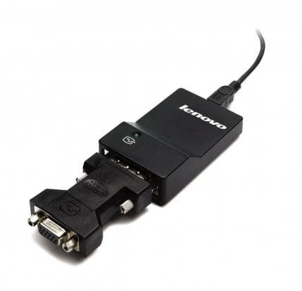 Lenovo USB 3.0 til DVI/VGA-skærmadapter - Ekstern videoadapter - USB 3.0 - DVI - til Miix 510-12, 520-12, 710-12, Thinkpad 13, ThinkPad E57X, L570, P5