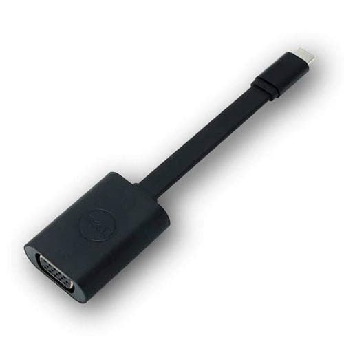 Dell USB-typ C-till-VGA-adapter - Displayadapter - HD-15 (VGA) (W) till USB-C (M) - svart - för Dell 3240, Latitude 3120, 5320, 54XX, 55XX, 73XX, 74XX