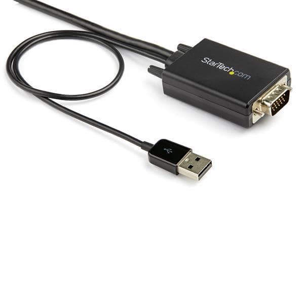 StarTech.com 2 m (6,6 jalkaa) VGA-HDMI-sovitinkaapeli USB-äänellä - Videoliitännän muunnin - HDMI / VGA / USB - USB, HD-15 (VGA) (M) - HDMI (M) - 2 m