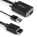 Pikkukuva 1 / 7: StarTech.com 2 m (6,6 jalkaa) VGA-HDMI-sovitinkaapeli USB-äänellä - Videoliitännän muunnin - HDMI / VGA / USB - USB, HD-15 (VGA) (M) - HDMI (M) - 2 m