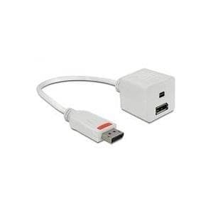 DeLOCK - DisplayPort-adapter - DisplayPort (M) til DisplayPort, Mini DisplayPort (W) - 20 cm