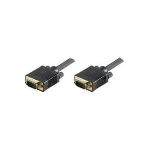 MicroConnect - VGA-kabel - HD-15 (VGA) (M) til HD-15 (VGA) (M) - 7m - Støbt, fingerskruer - Sort