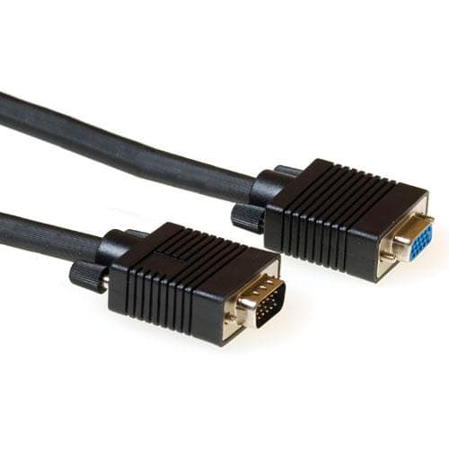 ACT 0,50 m 15 ben HD D-sub - M/F 0,50 m VGA (D-Sub) VGA (D-Sub) Sort VGA-kabel (AK4210)