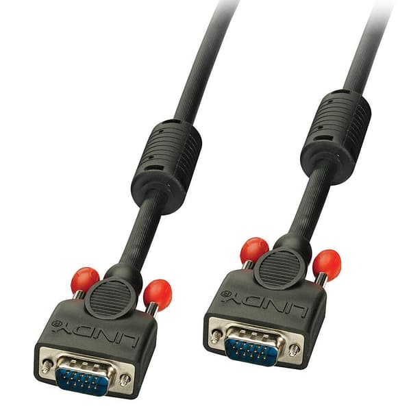 LINDY VGA-tilslutningskabel 3,00 m 36374 Sort [1x VGA-stik - 1x VGA-stik]