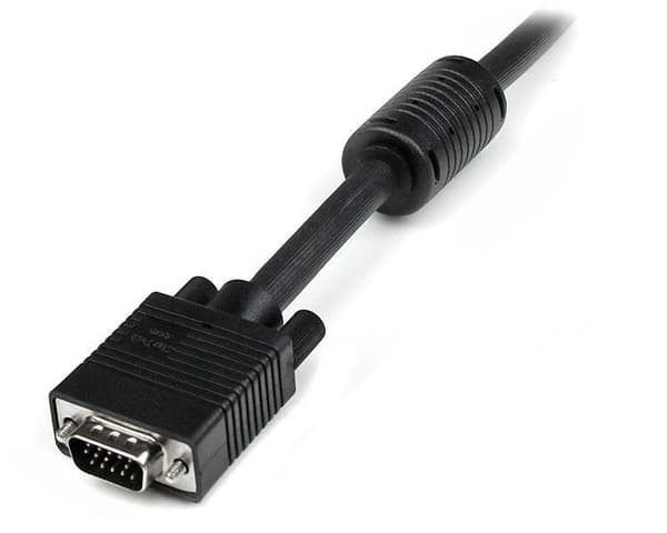 StarTech.com 5m VGA-skärmkabel - Koaxial HD15-videokabel - M/M - VGA-kabel - HD-15 (VGA) (M) till HD-15 (VGA) (M) - 5m - gjuten - Svart