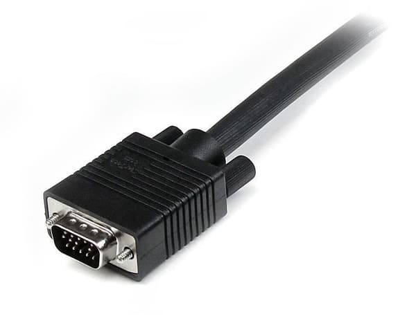 StarTech.com 5m VGA-skärmkabel - Koaxial HD15-videokabel - M/M - VGA-kabel - HD-15 (VGA) (M) till HD-15 (VGA) (M) - 5m - gjuten - Svart