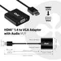 Miniatyrbillede 3 af 8: Club 3D CAC-1302 - Video interface konverter - HDMI / VGA - HDMI (M) til HD-15 (VGA), Stereo mini-jackstik, Micro-USB Type B - 1080p understøttelse, a