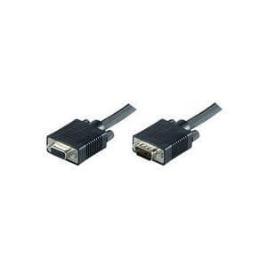 MicroConnect - VGA forlængerkabel - HD-15 (VGA) (M) til HD-15 (VGA) (W) - 1m - Sort