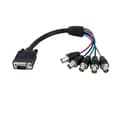 Miniatyrbild 1 av 3: StarTech.com 30 cm VGA HD 15 till 5x BNC RGBHV monitorkabel - M/F