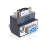 Delock-sovitin VGA uros / naaras 270° kulmassa - VGA 15 pin uros - VGA 15 pin naaras (65290)