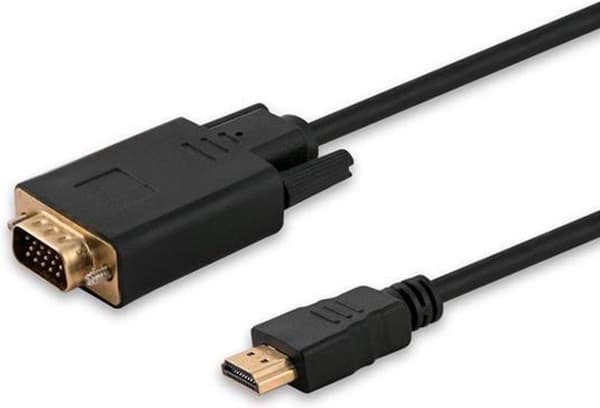 Savio CL-103 videokabeladapter 1,8 m HDMI Type A (Standard) VGA (D-Sub) Sort