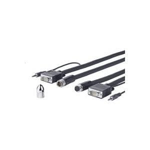 VivoLink Pro Cross Wall - VGA / ljudkabel - HD-15 (VGA) minihane (M) till HD-15 (VGA) minihane (M) - 15 m - tumskruvar