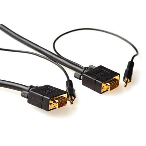 ACT 20 m VGA + 3,5 mm 20 m VGA (D-Sub) + 3,5 mm (1/8") VGA (D-Sub) + 3,5 mm (1/8") svart HDMI-kabel (AK4996)