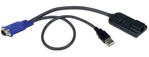 DELL KVM-kabel för VGA USB KB-mus Stöd för virtuell media CAC och USB2.0 Används med DMPU och DAV KMV-konsolservrar och PE KVM:er Svart (A7485901)