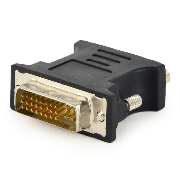 DVI-I-Adapter - DVI-I Hann til VGA 15-pinners hunn - Sort