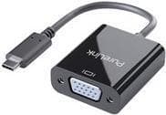 PureLink iSeries - Video interface-konverter - VGA / USB - USB-C (M) til HD-15 (VGA) (W) - 10 cm - tredobbelt isolering - sort - 1080p-understøttelse