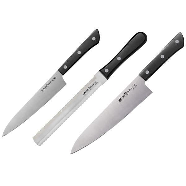 Set med 3 Samura Harakiri köksknivar 0230B