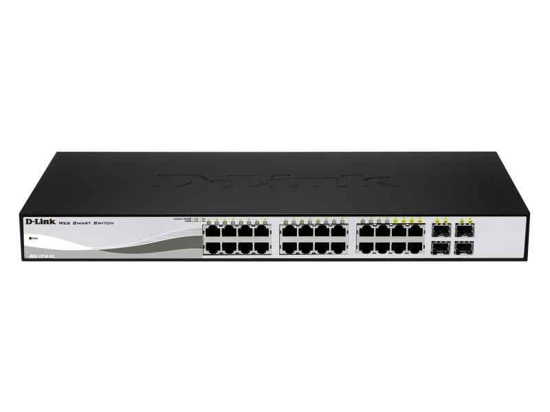 D-Link L2 Gigabit Ethernet (10/100/1000) Black network switch DGS-1210-24P