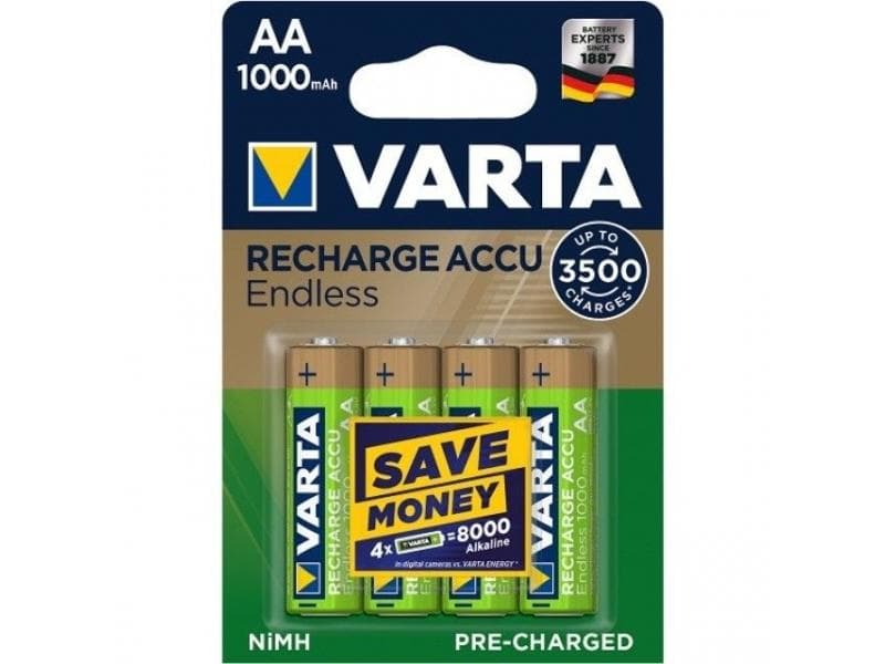Varta Akku NiMH Mignon AA 1000mAh Blister (4er Pack) 56666 101 404