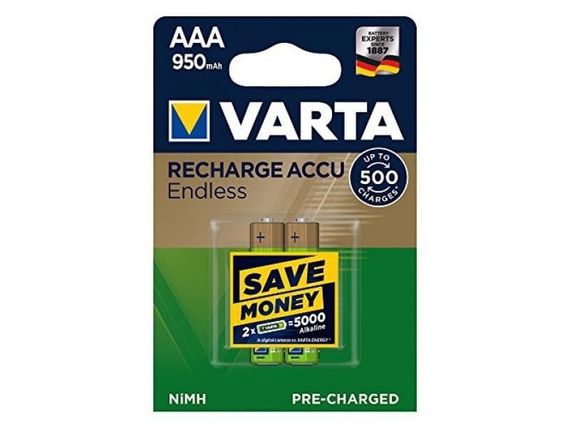 Varta Endless Recharge Akku AAA Micro Ni-MH 950mAh (2er Pack) 56683 101 402