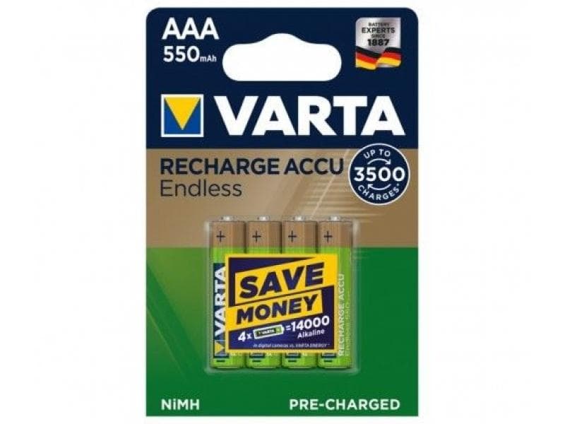 Varta Recharge Endless Energy Akku AAA 550mAh (4er PacK) 56663 101 404