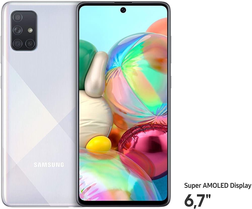 Samsung Galaxy A71 128GB Silver 6.6 Android SM-A715FZSUDBT