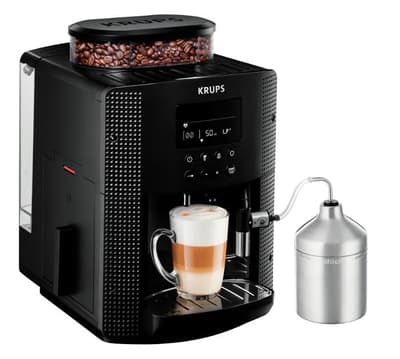 Krups Automatic Coffee Machine LCD + Capuccino Inox EA 8160