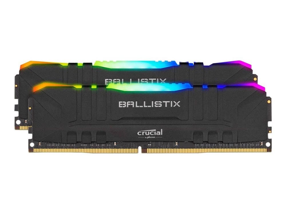 Crucial Ballistix RGB 64GB Black DDR4-3200 CL16 Dual-Kit BL2K32G32C16U4BL