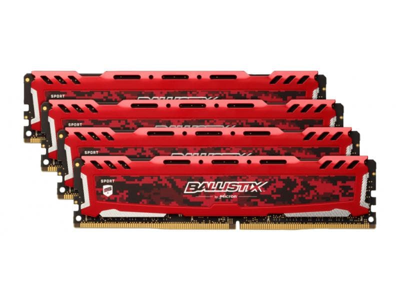 Crucial Ballistix Sport LT series Rot DDR4-3000 CL15 32GB BLS4K8G4D30AESEK