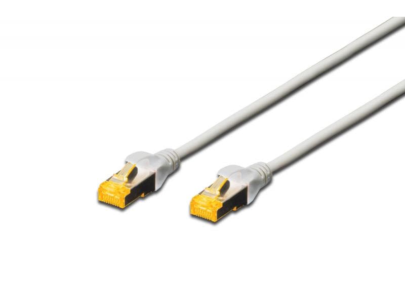 Patchkabel CAT6a RJ45 S/FTP Länge 5 m, Farbe grey AWG 26/7, Cu, Digitus