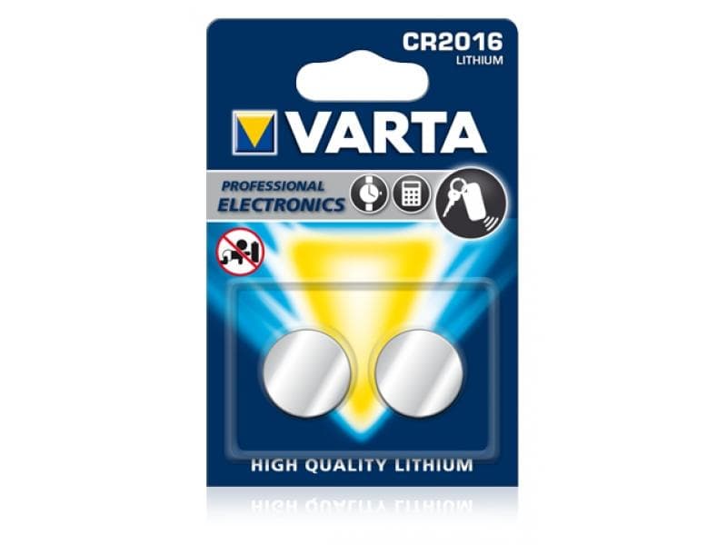 Varta Batterie Lithium Knopfzelle CR2016 Blister (2-Pack) 06016 101 402