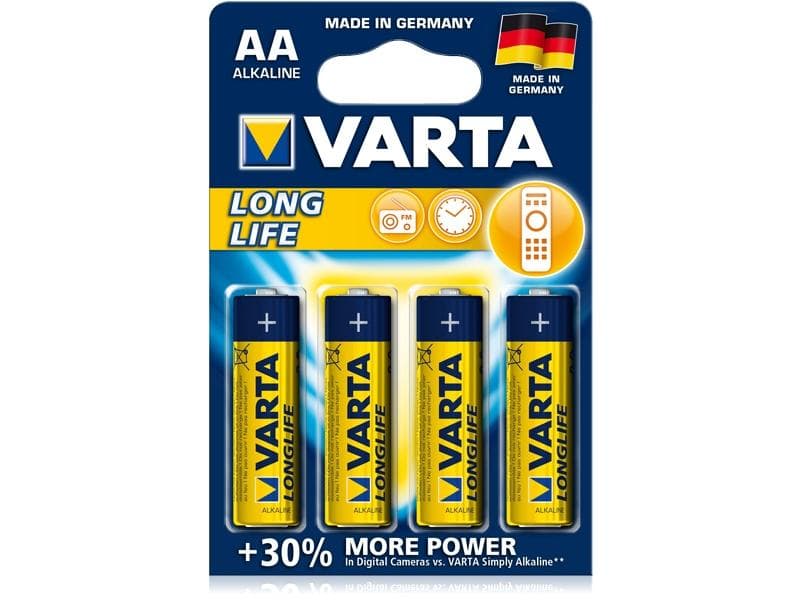 Batterie Varta Alkaline Mignon AA Longlife Blister (4-Pack) 04106 110 414