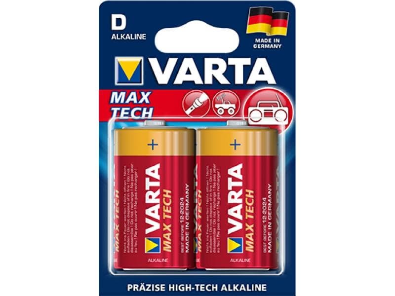 Varta Batterie Alkaline Mono D Max Tech Blister (2-Pack) 04720 110 402