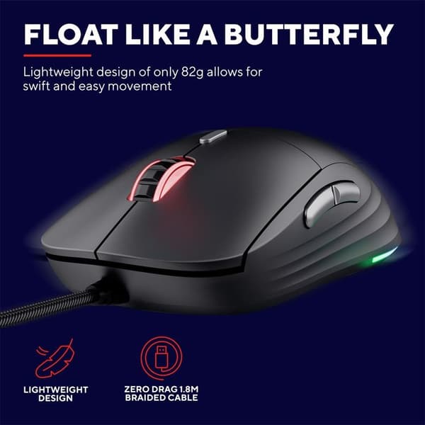 TRUST Gamingmus GXT 925 Redex II Lättvikts