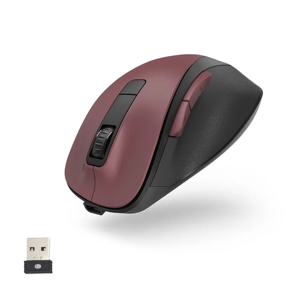 Hama Trådlös Mus Med Rechargeable Batteri - Burgundy Svart, Burgundisk