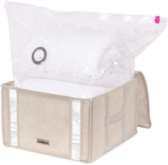 vakuumförvaringslåda polypropylen beige 125 liter