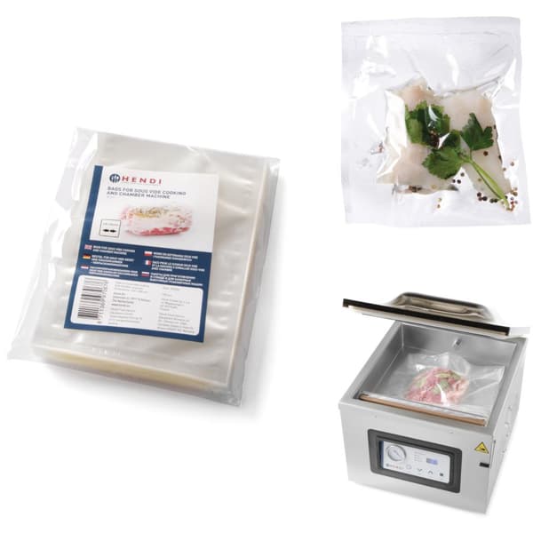 Laukut Sous vide -keitto- ja kammio-tyhjiöpakkauskoneisiin, 150x250mm, 100 kpl.