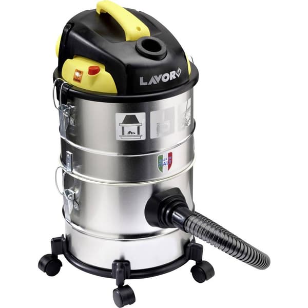 Lavor Ashley KOMBO 4in1 8.243.0024 Grovdammsugare 1200 W 28 l halvautomatisk filterrengöring Svart, Rostfritt stål, Gul