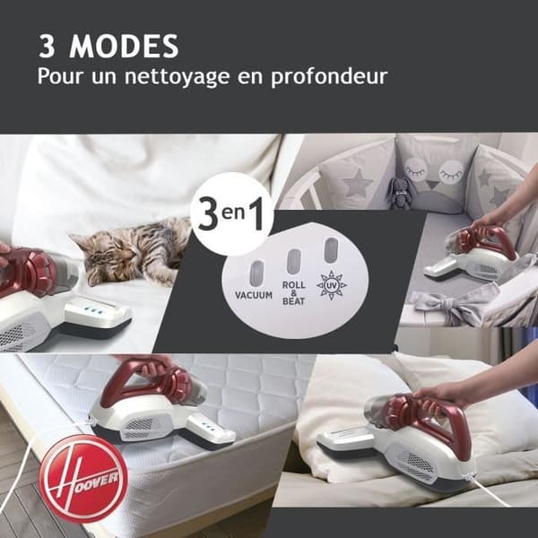 HOOVER MBC500 Specialhandvakuum - 500W - 300 ml - Bourgogne vitt