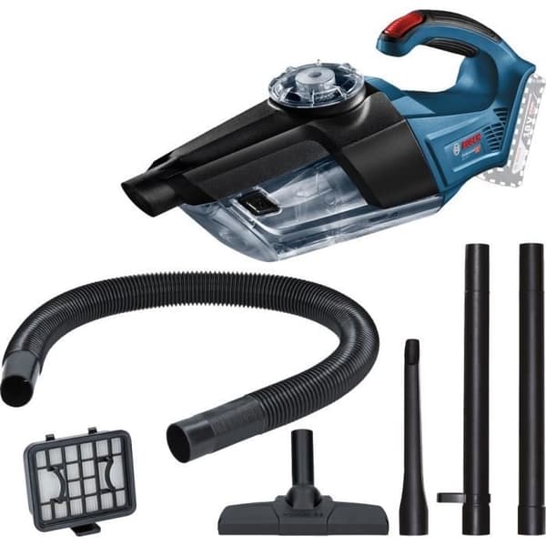 BOSCH PROFESSIONAL VACUUM CLEANER 18V GAS 18V-1 solo kartong musta, Sininen, Punainen, Läpikuultava