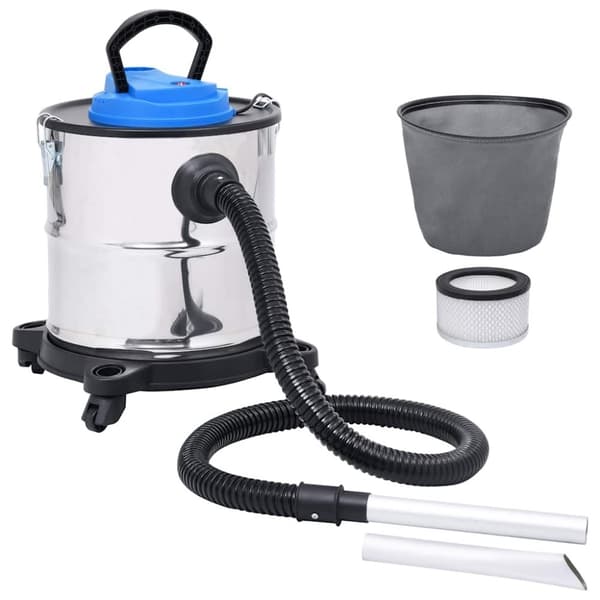 vidaXL Asksug med HEPA-filter 1200 W 20 L rostfritt stål