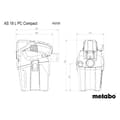 Miniatyrbild 3 av 3: Metabo AS 18 L PC COMPACT 602028850 Grovdammsugare 6 l utan batteri