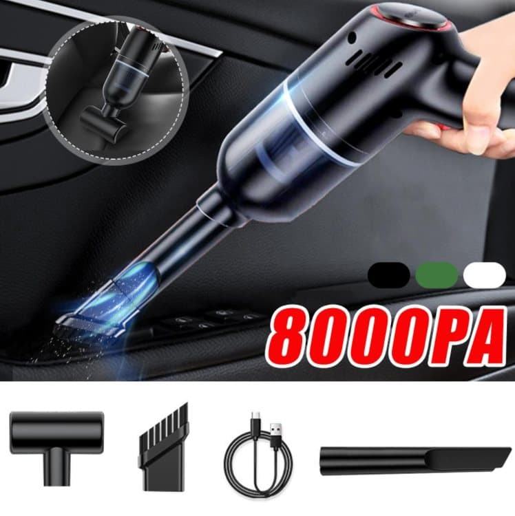 8000Pa Trådlös Bildammsugare Trådlös Handhållen Automatisk Dammsugare Hem & Bil Dubbel användning Mini dammsugare med inbyggt batteri